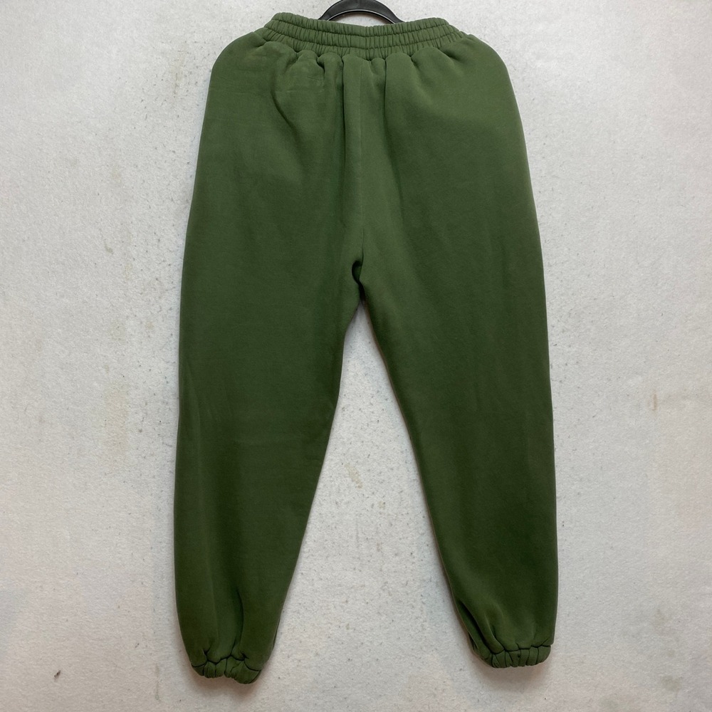Olive Green Jogger Sweatpants - Women's Track Pants - Picture 4 of 7